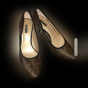Alex Marie Brown Dyed Calf Hair Stilletto Heels. Sz. Women 9M. Like new.SEE PICS